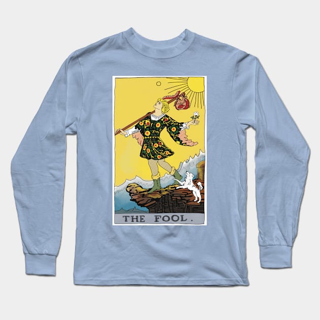 The Fool - tarot card design Long Sleeve T-Shirt by Plucking Daisies